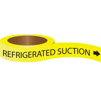 Roll Form Self-Adhesive Pipe Markers - Refrigerated Suction