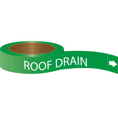 Roll Form Self-Adhesive Pipe Markers - Roof Drain