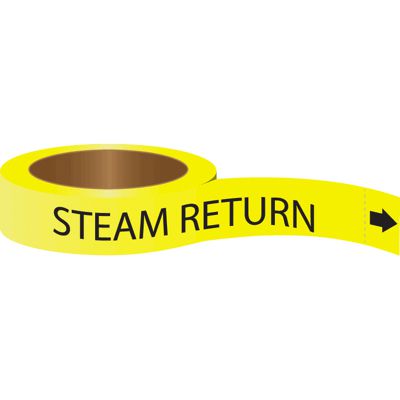 Roll Form Self-Adhesive Pipe Markers - Steam Return