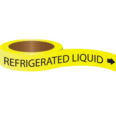 Roll Form Self-Adhesive Pipe Markers - Refrigerated Liquid