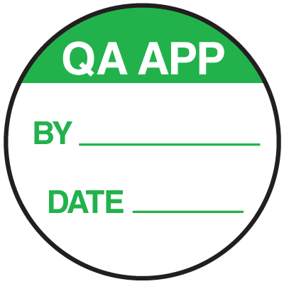 QA APP By Date Round Labels On A Roll