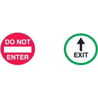 Do Not Enter  /  Exit (With Arrow) Safety Door And Window Decals