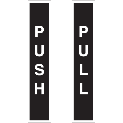 Push / Pull Safety Door And Window Decals