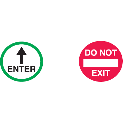 Do Not Exit  /  Enter (With Arrow) Safety Door And Window Decals