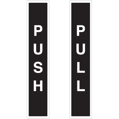 Push / Pull Safety Door And Window Decals