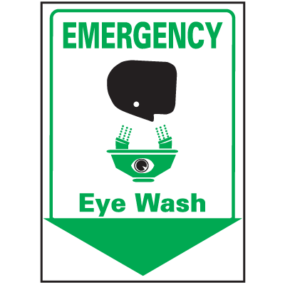 Emergency Eye Wash Safety Equipment Location Marker