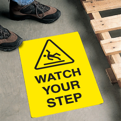 Safety Floor Signs- Watch Your Step (With Graphic)