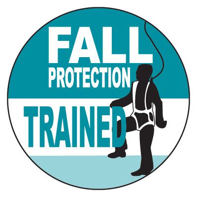 Safety Hard Hat Labels - Fall Protection Trained