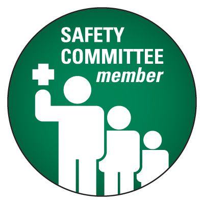 Safety Hard Hat Labels - Safety Committee Member