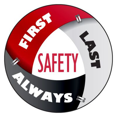 Safety Hard Hat Labels - Safety First Last Always