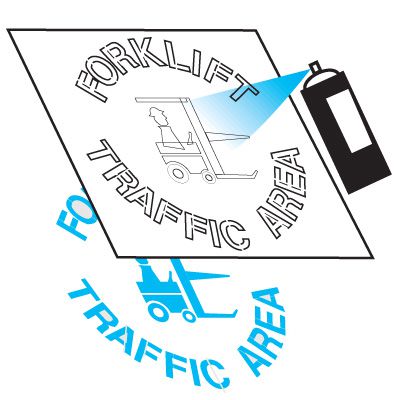 Safety Stencils  - Forklift Traffic Area