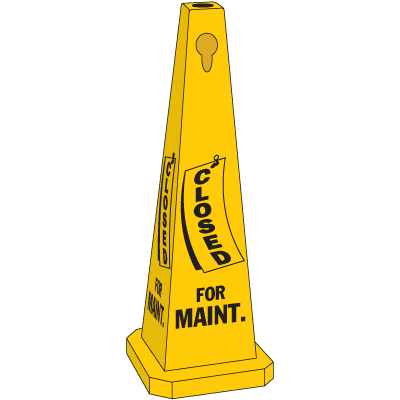 Safety Traffic Cones- Closed For Maint