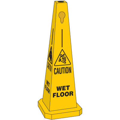 Safety Traffic Cones- Caution Wet Floor