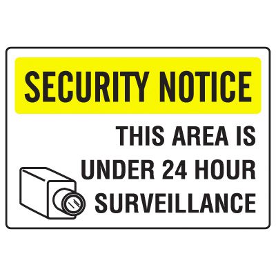 Security Camera Signs - 24 Hour Surveillance