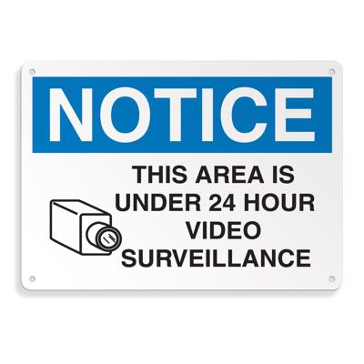 Security Camera Signs - 24 Hour Video