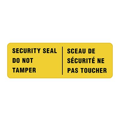 Security Seals - Do Not Tamper