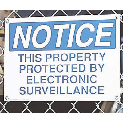 Security Camera Signs - This Property Protected By Electronic Surveillance