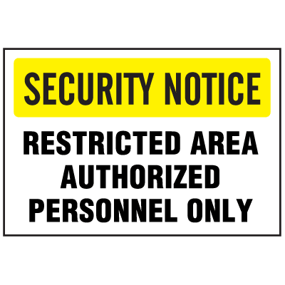 See-Thru Security Decals - Restricted Area