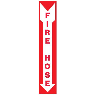 Adhesive Vinyl Fire Exit Signs - Fire Hose