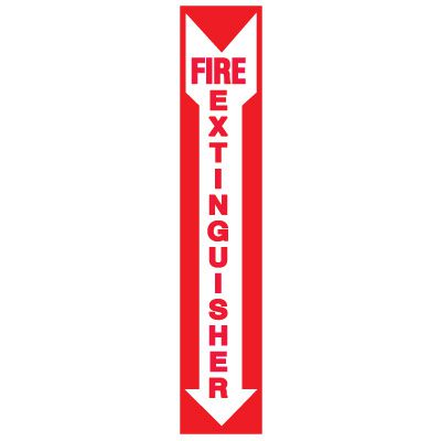 Adhesive Vinyl Fire Exit Signs - Fire Extinguisher