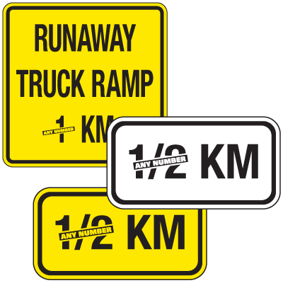 Semi-Custom Traffic Signs - Runaway Truck Ramp