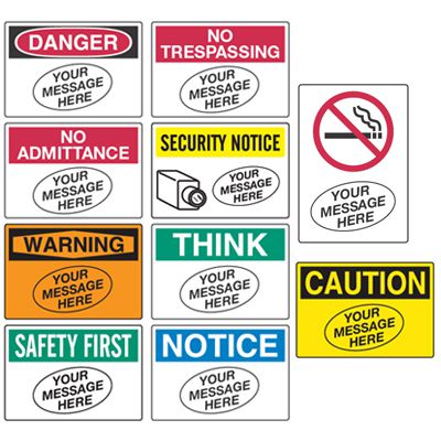 Semi-Custom Workplace Safety Signs