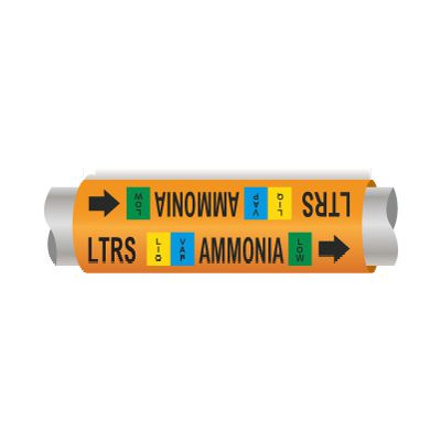 Setmark® Ammonia Pipe Markers - Low Temp Recirculated Suction