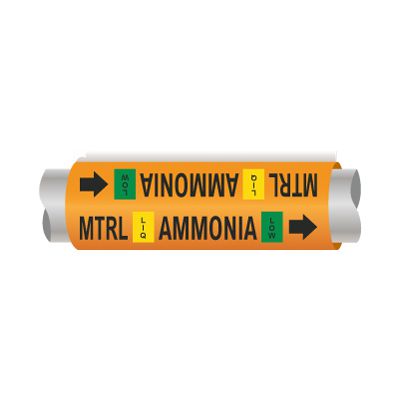 Setmark® Ammonia Pipe Markers - Medium Temperature Recirculated Liquid