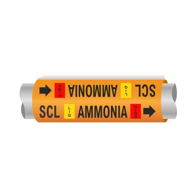 Setmark® Ammonia Pipe Markers - Sub-Cooled Liquid