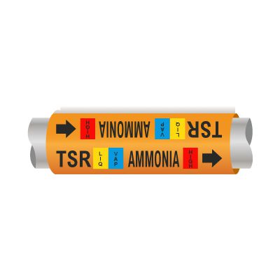 Setmark® Ammonia Pipe Markers - Thermosyphon Return