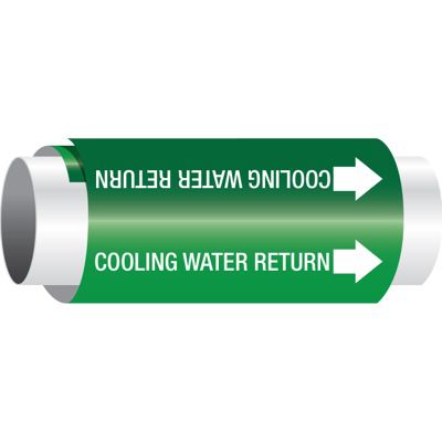 Setmark® Snap-Around Pipe Markers - Cooling Water Return