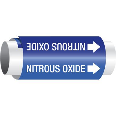Setmark® Snap-Around Pipe Markers - Nitrous Oxide