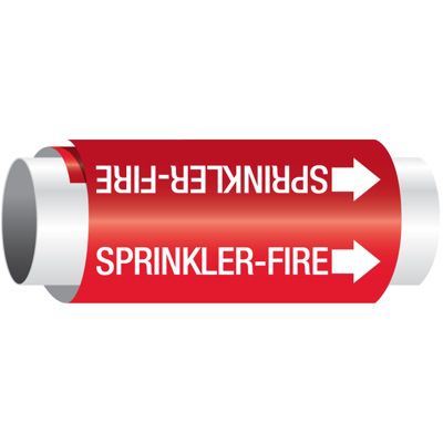 Setmark® Snap-Around Pipe Markers - Sprinkler-Fire
