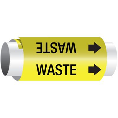 Setmark® Snap-Around Pipe Markers - Waste