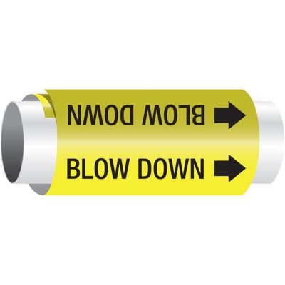 Setmark® Snap-Around Pipe Markers - Blow Down