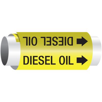 Setmark® Snap-Around Pipe Markers - Diesel Oil