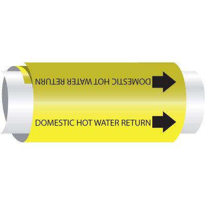 Setmark® Snap-Around Pipe Markers - Domestic Hot Water Return