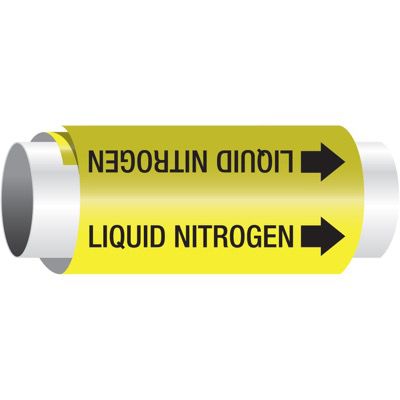 Setmark® Snap-Around Pipe Markers - Liquid Nitrogen