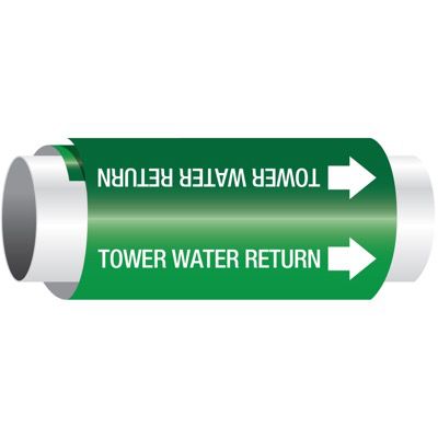 Setmark® Snap-Around Pipe Markers - Tower Water Return