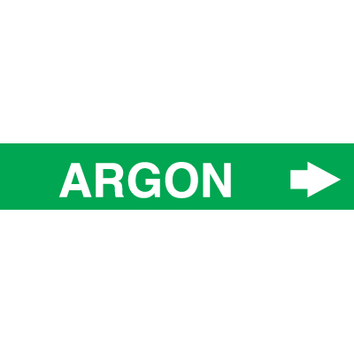 Seton Code™ Economy Self-Adhesive Pipe Markers - Argon