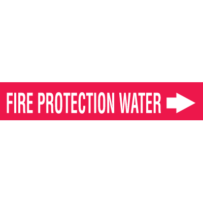 Seton Code™ Economy Self-Adhesive Pipe Markers - Fire Protection Water