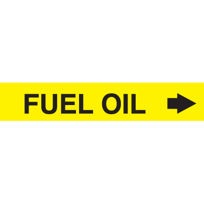 Seton Code™ Economy Self-Adhesive Pipe Markers - Fuel Oil