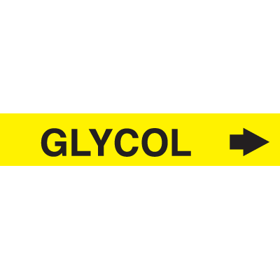 Seton Code™ Economy Self-Adhesive Pipe Markers - Glycol