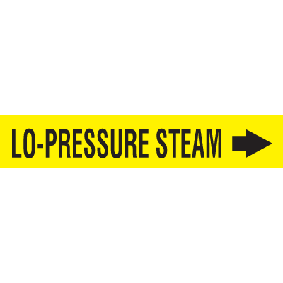 Seton Code™ Economy Self-Adhesive Pipe Markers - Lo-Pressure Steam