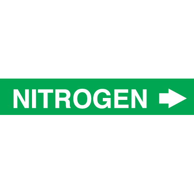 Seton Code™ Economy Self-Adhesive Pipe Markers - Nitrogen