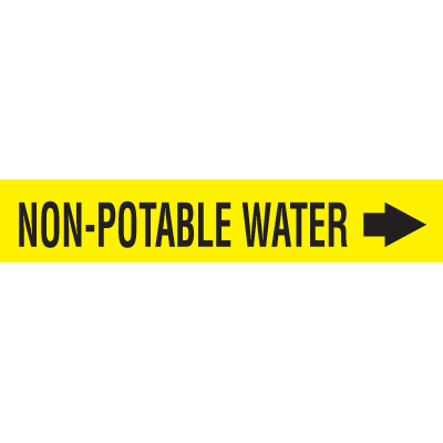 Seton Code™ Economy Self-Adhesive Pipe Markers - Non-Potable Water