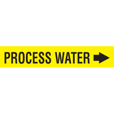 Seton Code™ Economy Self-Adhesive Pipe Markers - Process Water