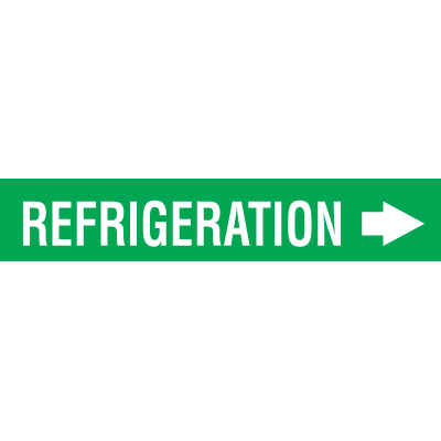 Seton Code™ Economy Self-Adhesive Pipe Markers - Refrigeration
