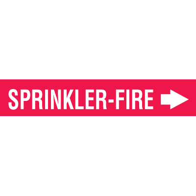 Seton Code™ Economy Self-Adhesive Pipe Markers - Sprinkler-Fire