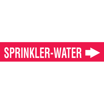 Seton Code™ Economy Self-Adhesive Pipe Markers - Sprinkler-Water